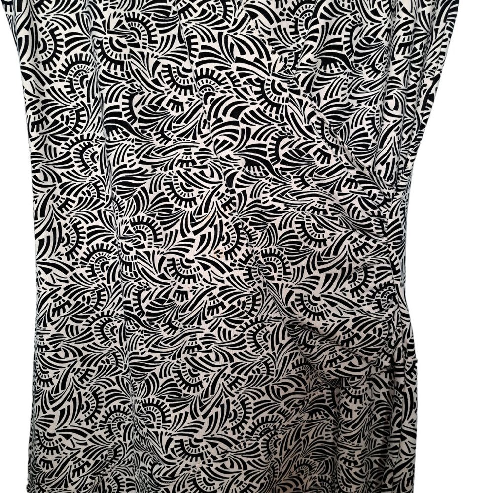 Athleta Black & White Women's Faux Wrap Dress Size Medium - Picture 4 of 8